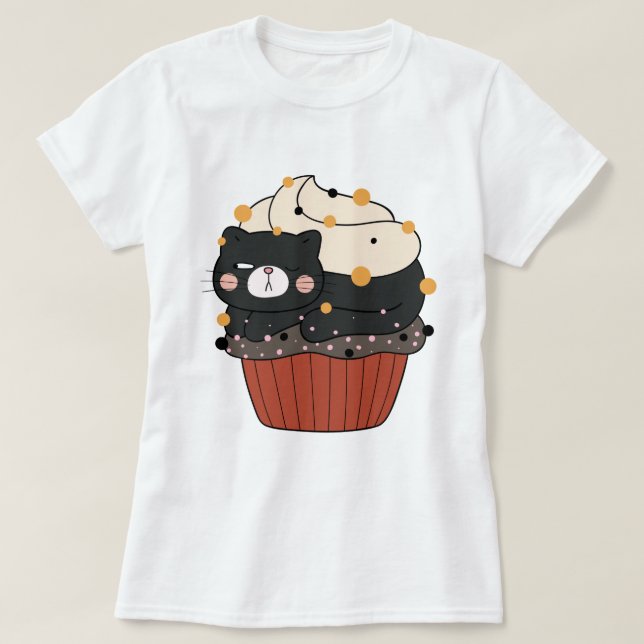 T-Shirt Cupcat (Frente do Design)