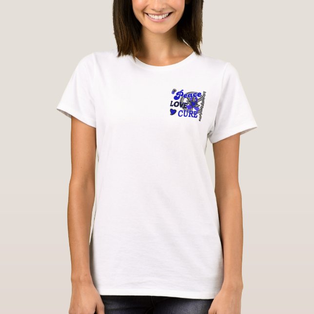 T-shirt Cura 2 Spondylitis Ankylosing do amor da paz (Frente)