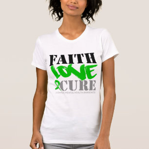 T-shirt Cura do amor da fé da saúde mental