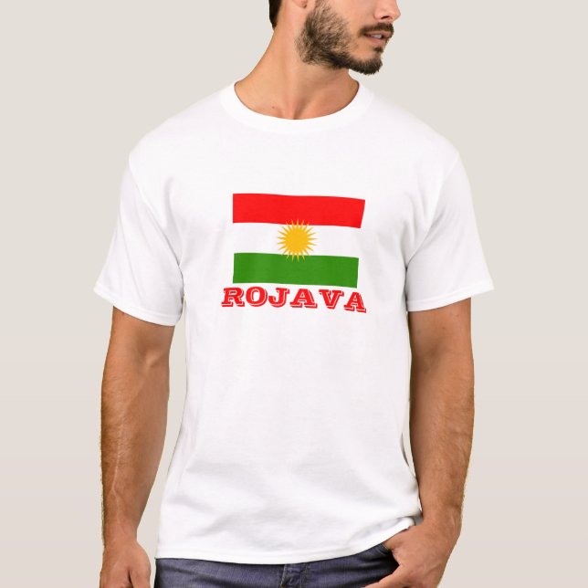 T-shirt Curdistão de Rojava a terra dos Curdos (Frente)