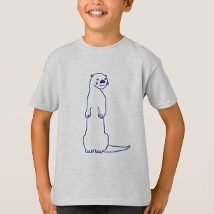 T-shirt curioso da lontra