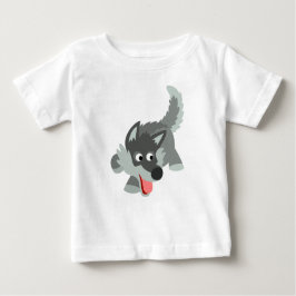 T-shirt Curioso desenho animado Wolf Baby T Shirt