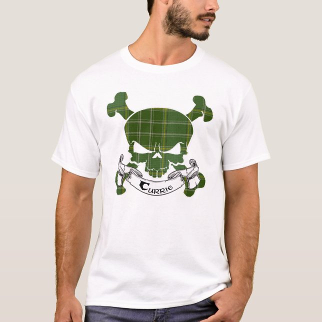 T-shirt Currie Tartan Skull (Frente)