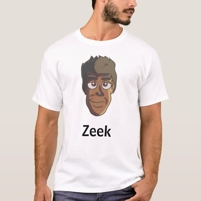 T-shirt curto da luva de Zeek (Frente)