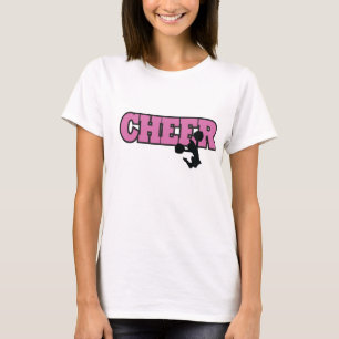 t-shirt curto da luva do cheerleader