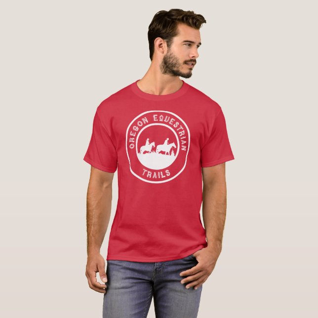 t-shirt Curto-sleeved com grande logotipo branco (Frente Completa)