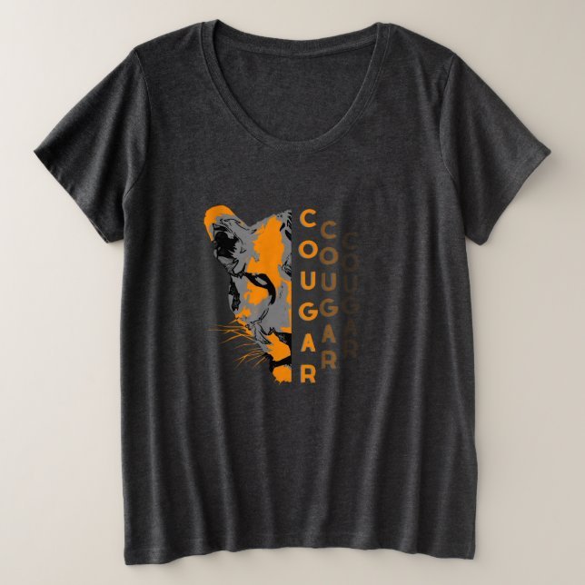 t-shirt Custom cougar (Frente do Design)