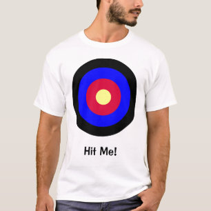 T-shirt customizável 1 do Bullseye do alvo tomado