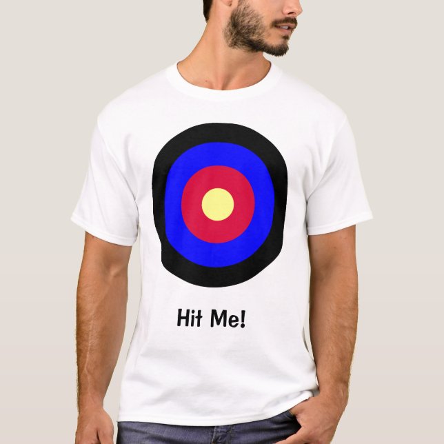 T-shirt customizável 1 do Bullseye do alvo tomado (Frente)