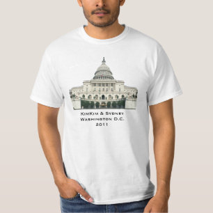 T-shirt customizável bonito do Washington DC