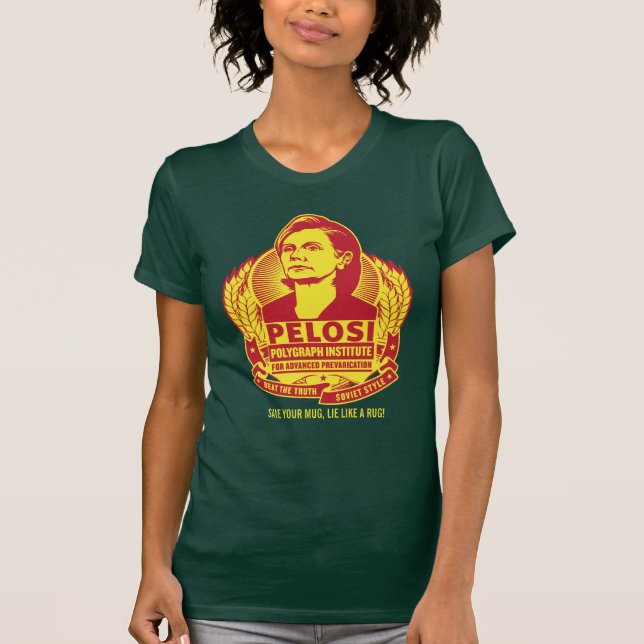 T-shirt customizável da paródia de Nancy Pelosi (Frente)