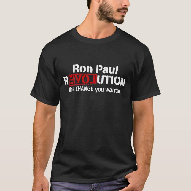 T-shirt customizável da revolução de Ron Paul (Frente)