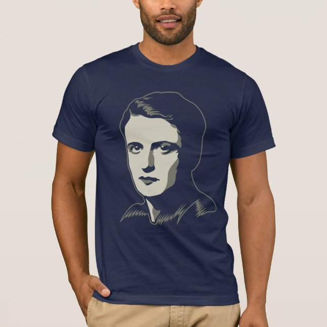 T-shirt customizável de Ayn Rand (Frente)