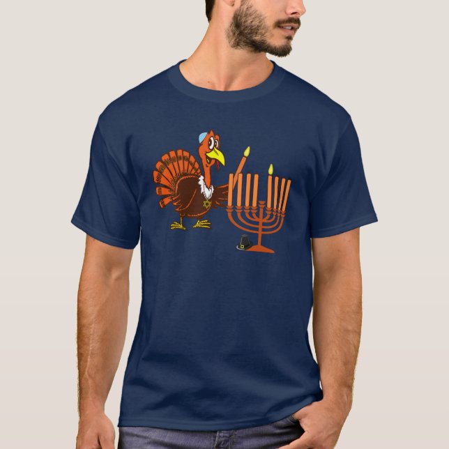 T-shirt customizável de Thanksgivukkah (Frente)