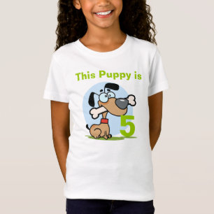 T-shirt customizável do aniversário do cão de