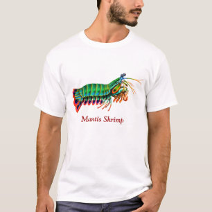 T-shirt customizável do camarão de louva-a-deus 
