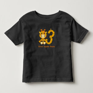 T-shirt customizável do número 3