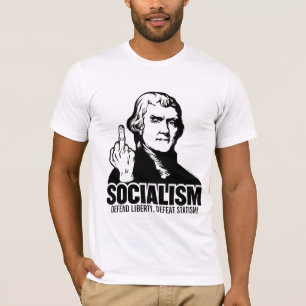 T-shirt customizável do slogan do socialismo de