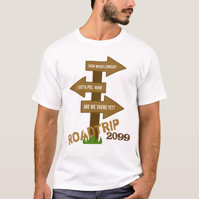 T-shirt customizável engraçado de Roadtrip (Frente)