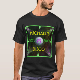 T-shirt Customizável sua bola conhecida do disco dos anos