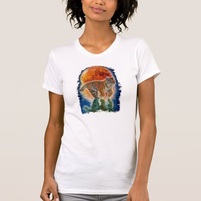 T-shirt Cute Amur Tiger Cub Fantasy Art Willife Shirt (Frente)