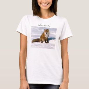 T-Shirt Cute Arctico Red Fox Long Sleeve