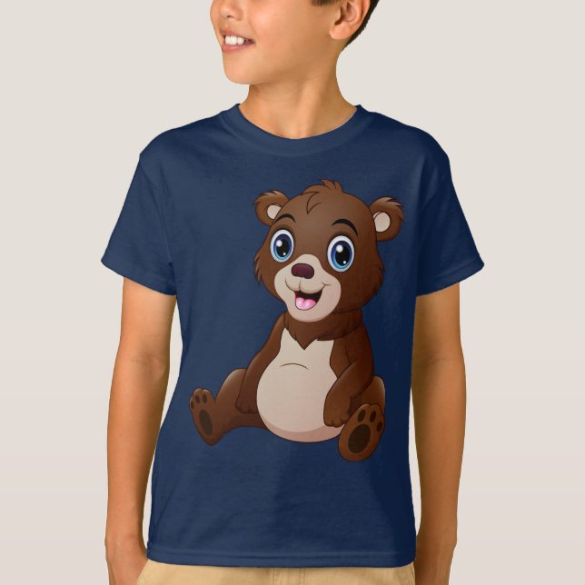T-Shirt Cute Brown Bear (Frente)