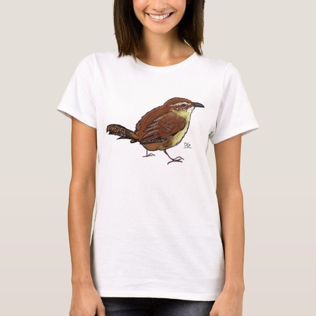 T-Shirt Cute Carolina Wren (Frente)