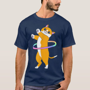 T-Shirt Cute Dancer Hula Hooper Cat Hula Hoop