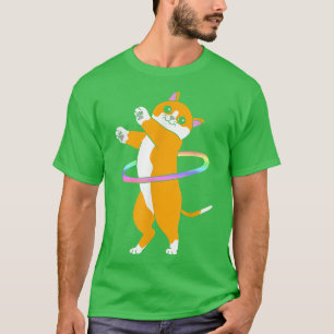 T-Shirt Cute Dancer Hula Hooper Cat Hula Hoop