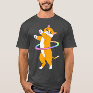 T-Shirt Cute Dancer Hula Hooper Cat Hula Hoop