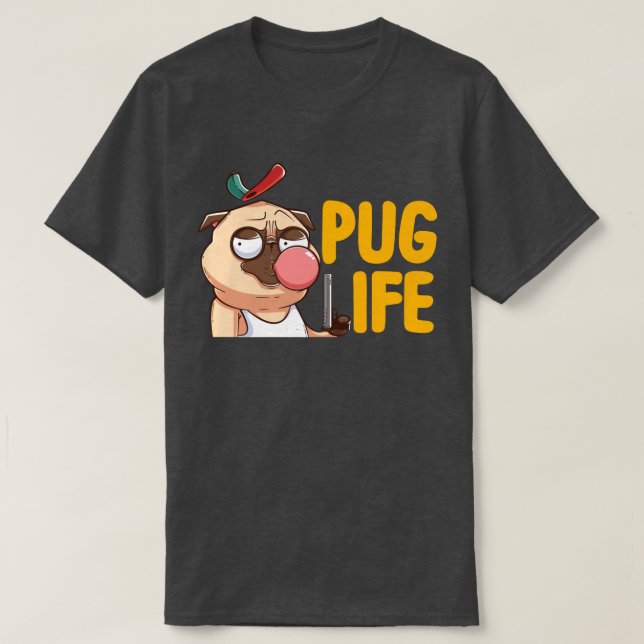 T-Shirt Cute Fat Pug (Frente do Design)