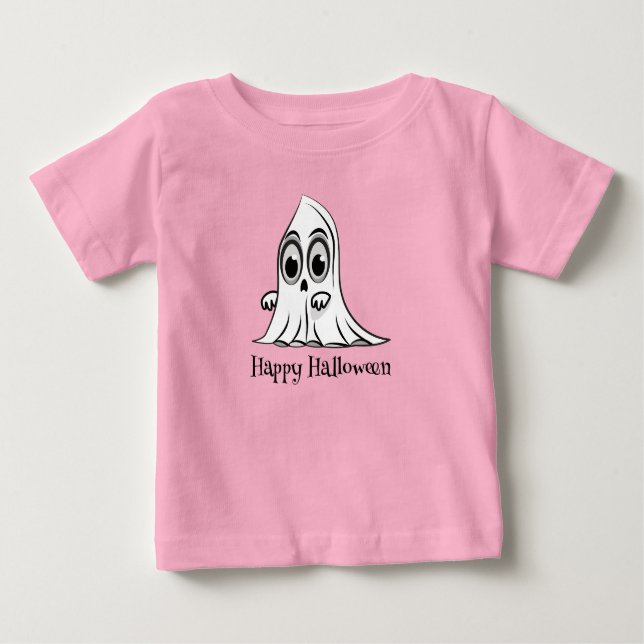 T-Shirt Cute Ghost Baby Halloween (Frente)