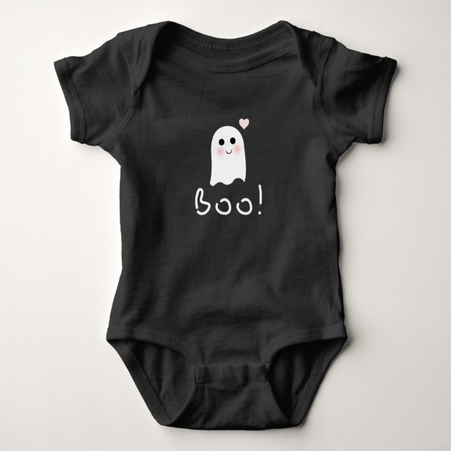 T-shirt Cute Ghost Boo Feliz Halloween Jersey Bodydress (Frente)