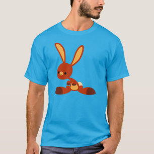 T-Shirt Cute Interessado de Cartoon Rabbit