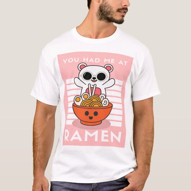 T-Shirt Cute Kawaii Ramen (Frente)