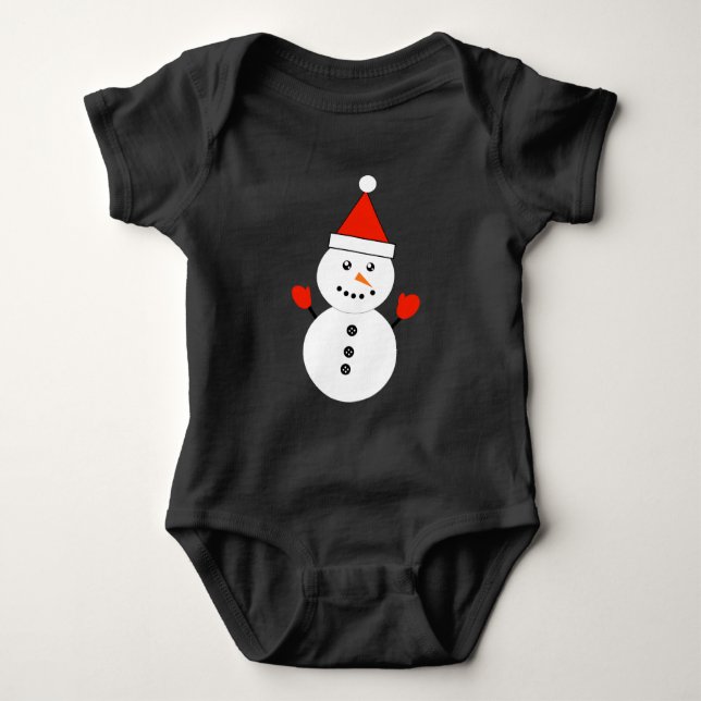 T-shirt Cute Kawaii Snowman (Frente)