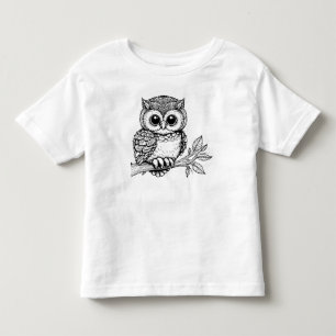 T-Shirt Cute Owl Toddler - Perfeito para as Pequen