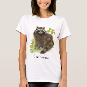 T-shirt Cute Raccoon Nature