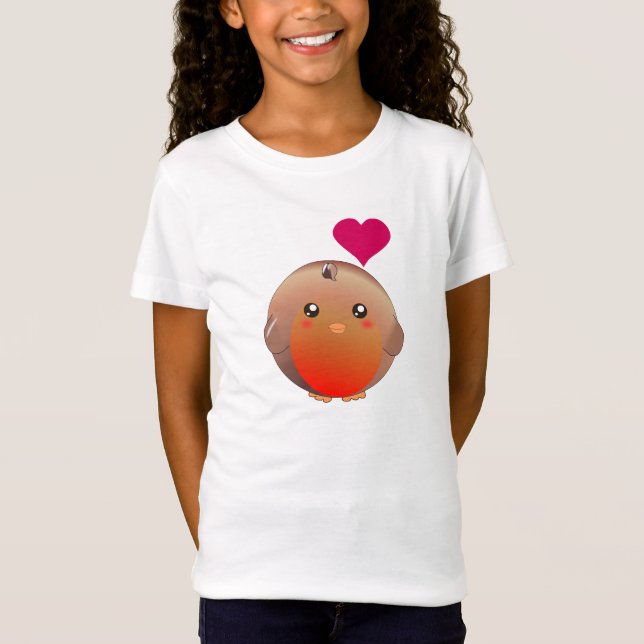 T-shirt Cute Robin Bird (Frente)
