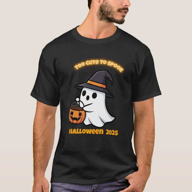 T-Shirt Cute Spook | Minimalist Kawaii Ghost Hallo (Frente)