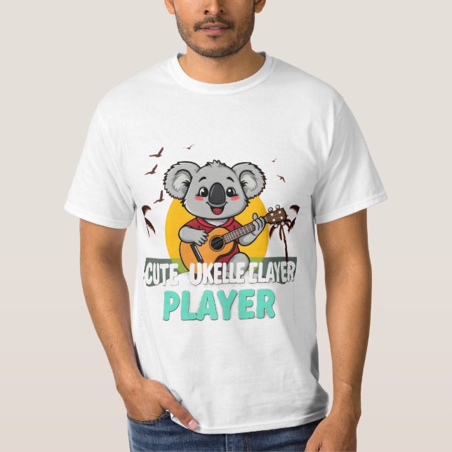 T-Shirt Cute Ukulele Player" (Frente)