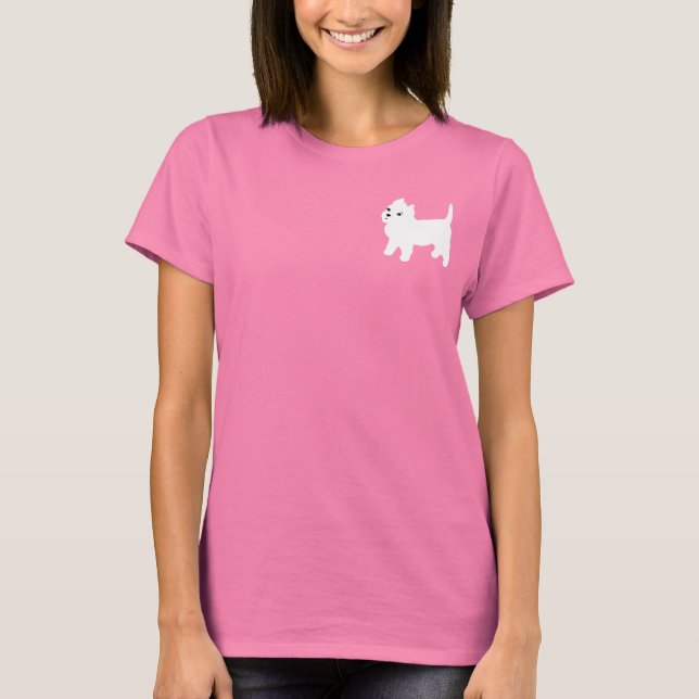T-shirt Cute Westie - West Highland White Terrier (Frente)