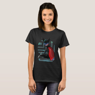 T-shirt Cyberpunk Ninja do gato Siamese