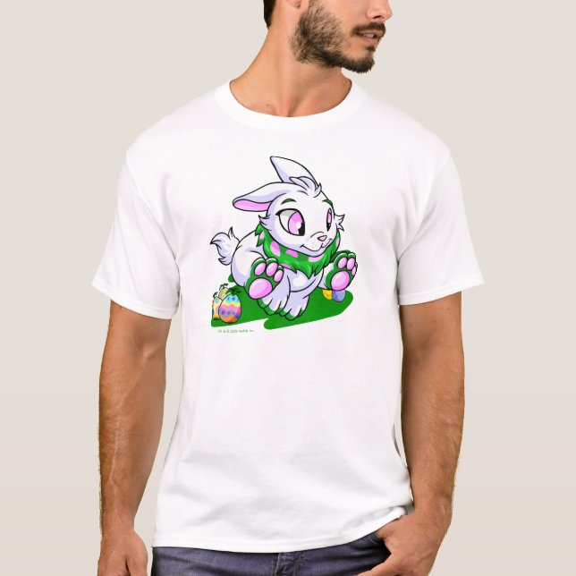 T-shirt Cybunny verde que compete através dos neggs (Frente)