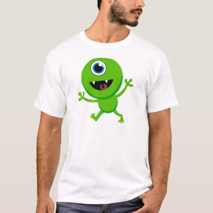 T-shirt Cyclops verdes do bebê