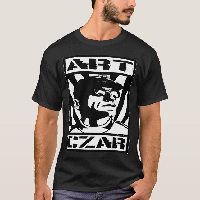 T-shirt Czar da arte - a Dinamarca equipe - BW (Frente)