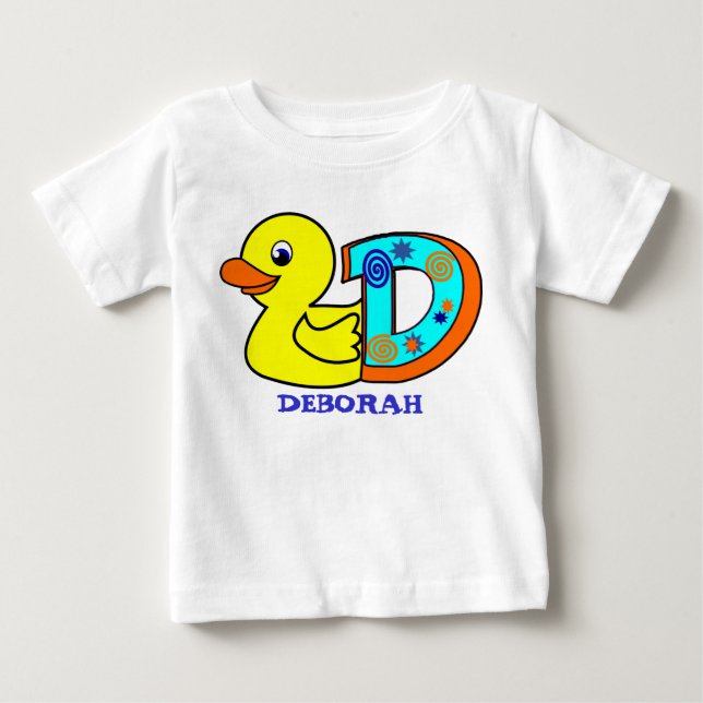T-shirt D DUCK, iniciais de nome (Frente)