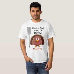 T-shirt da acção de graças da família - cole u