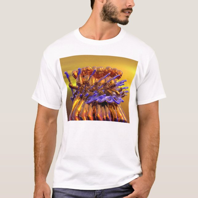 T-shirt da agitação da guitarra (Frente)